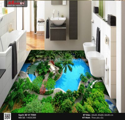 Gạch 3D lựa chọn thông minh cho phòng tắm nhà bạn
