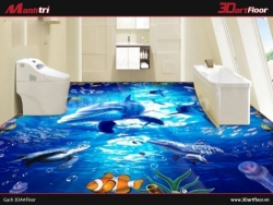 Sử dụng gạch 3D trong trang trí phòng tắm