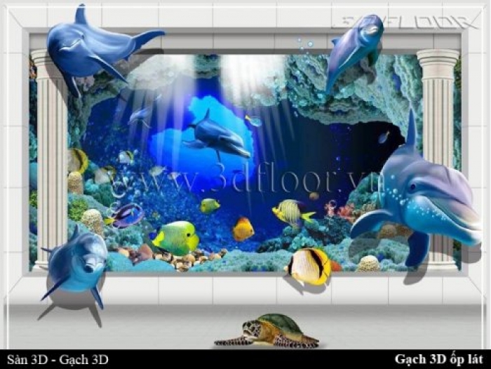 Gạch 3D - Cá Heo và Đại Dương